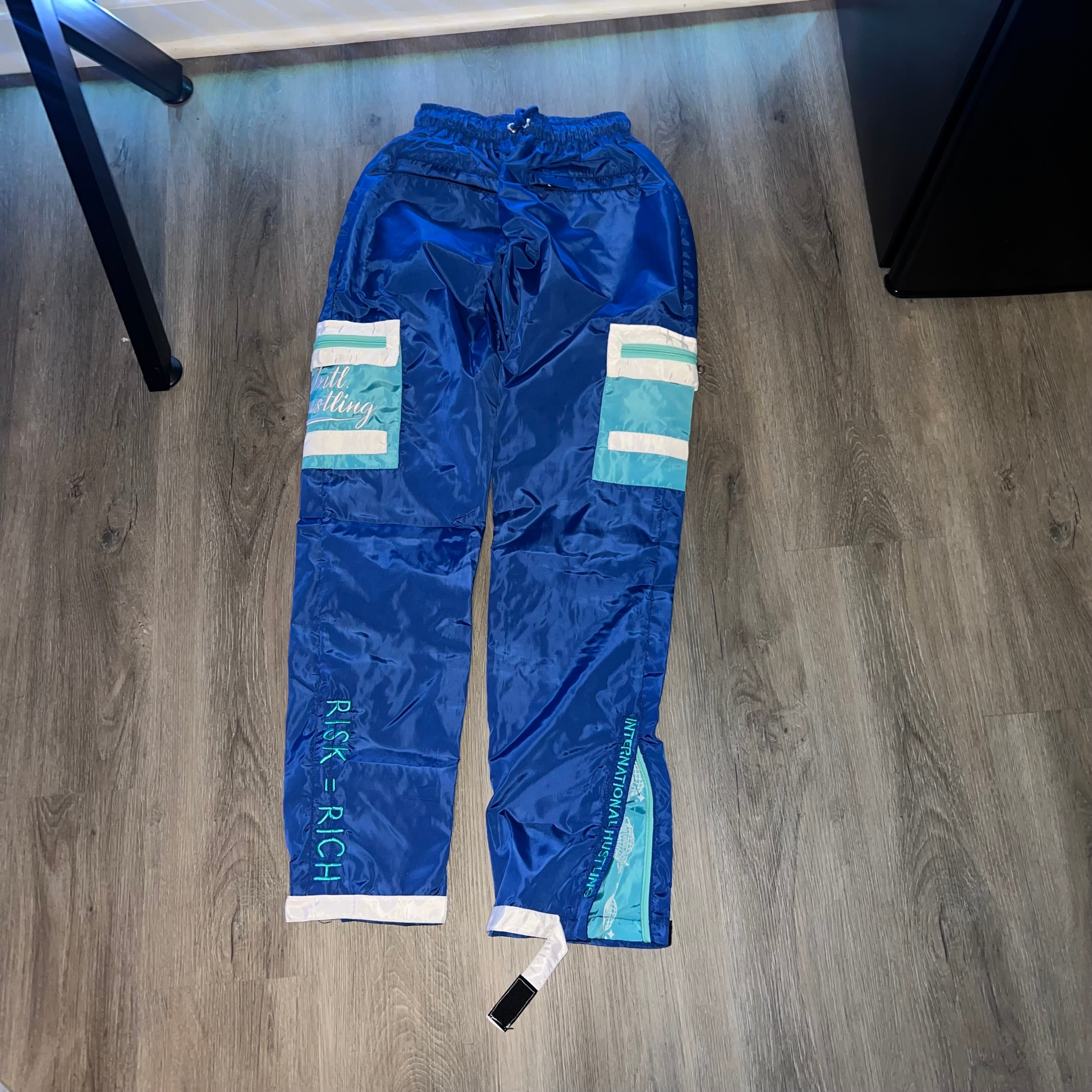 Blue Windbreaker Cargo Pants