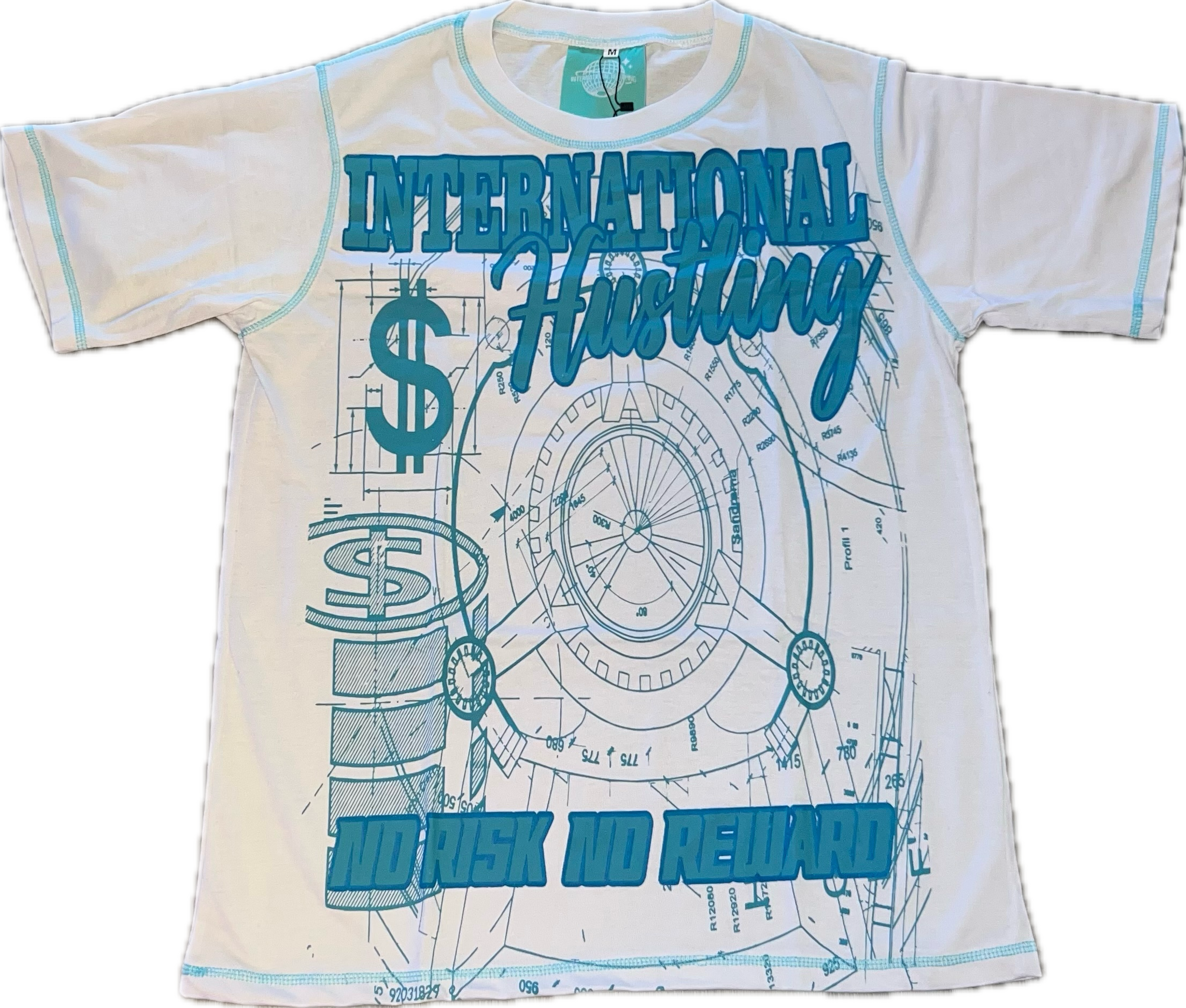 Blue Hustling Art T-Shirt