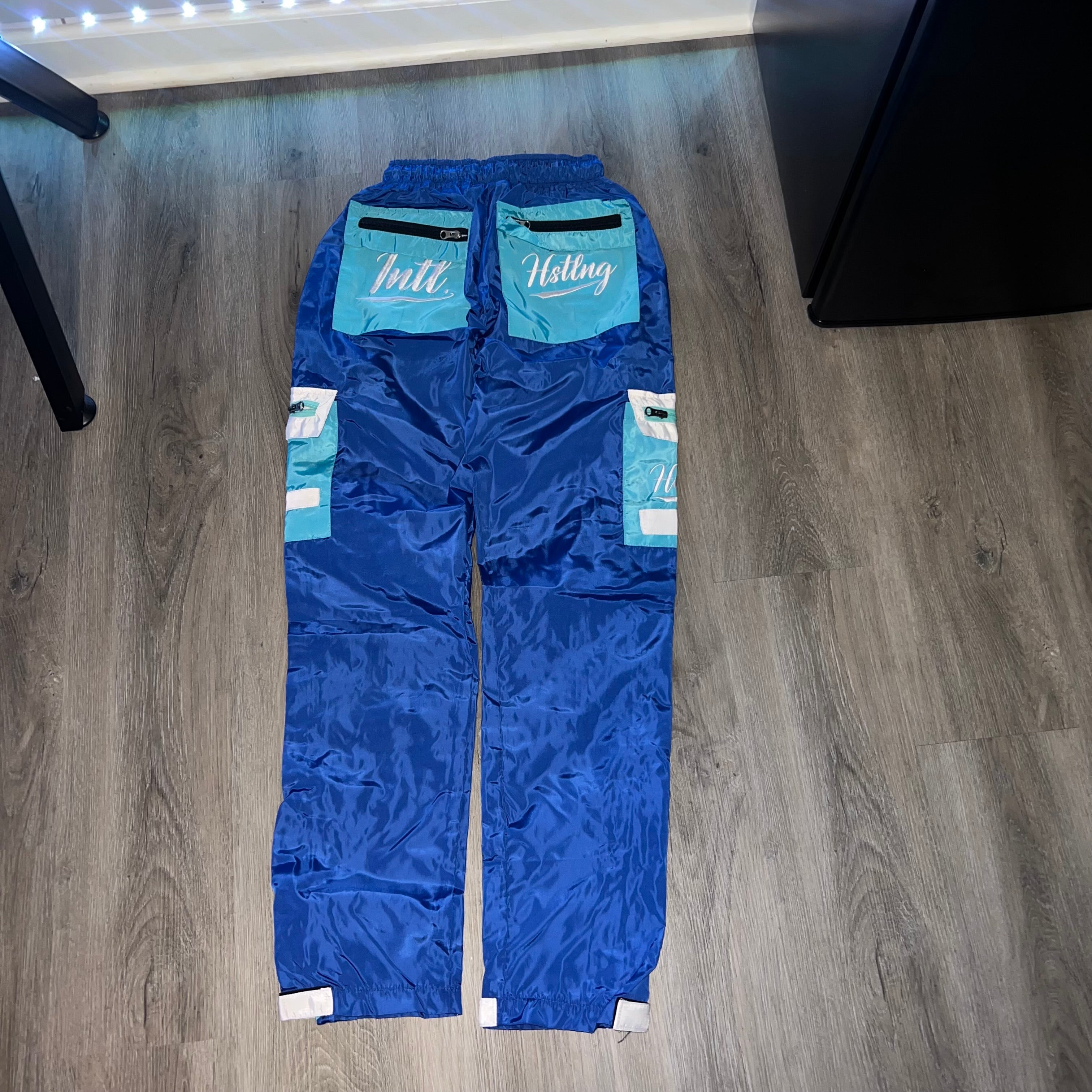 Blue Windbreaker Cargo Pants