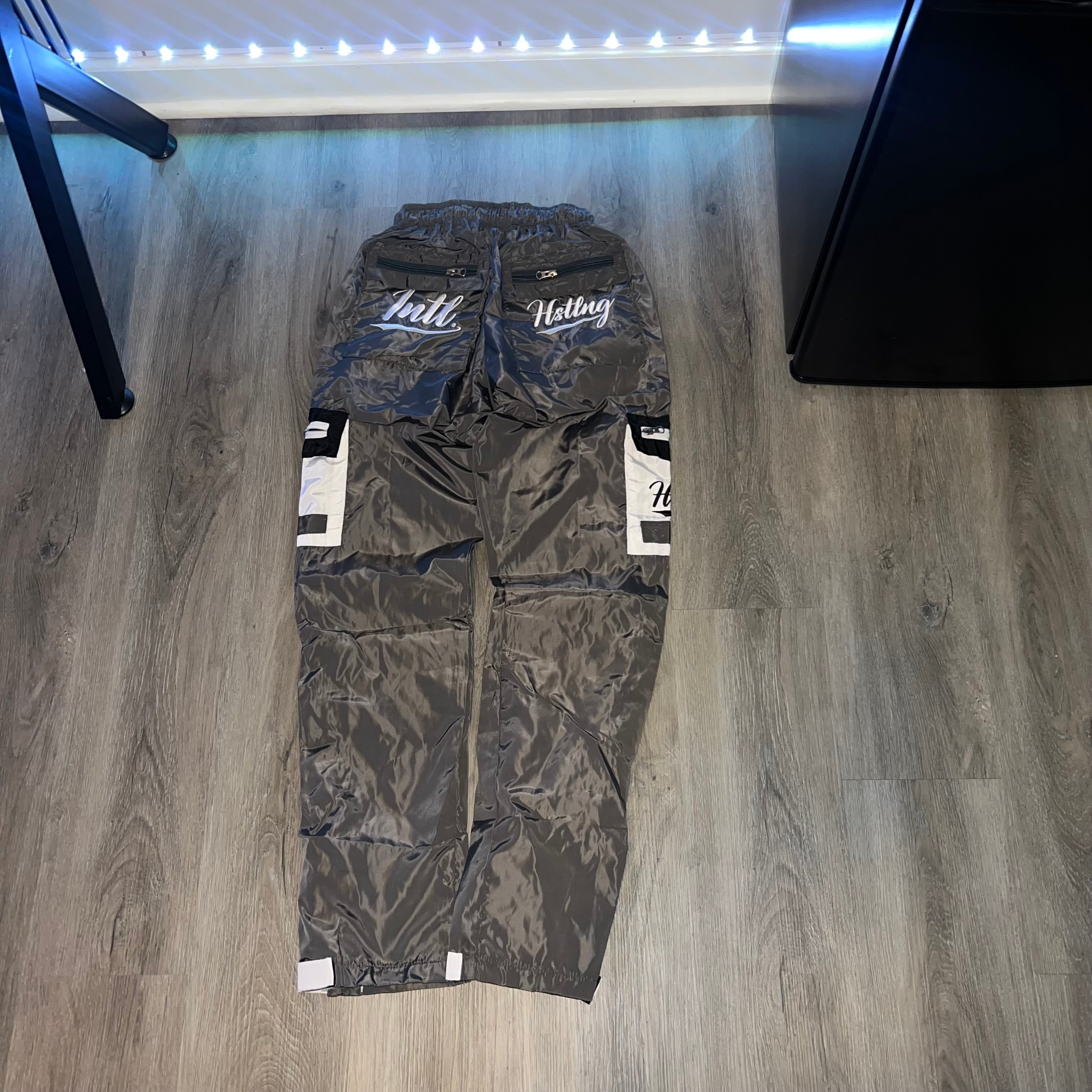 Grey Windbreaker Cargo Pants